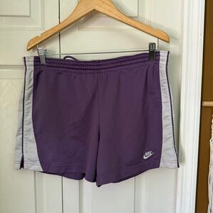 Vintage Grey Tag Nike Purple and White Shorts / Size M